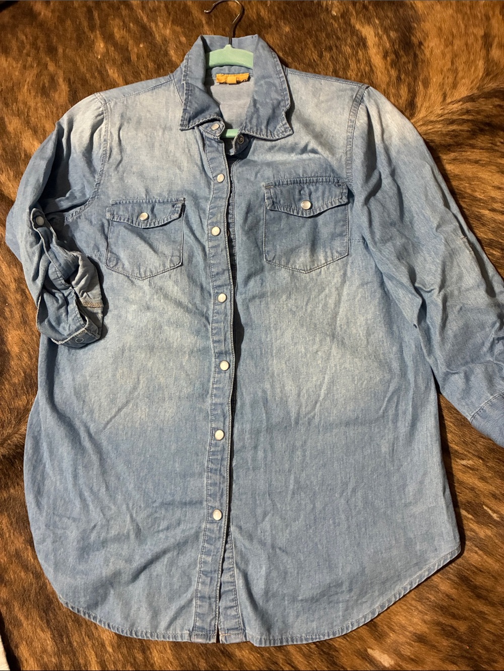 Takara blue jean shirt in small